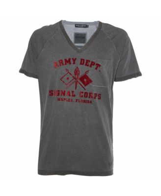 Women's Distressed Signal Corps Graphic V-Neck T-Shirt