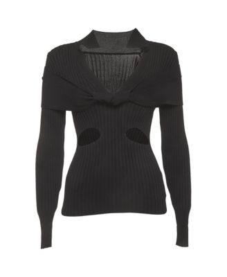 Women's La Maille Asco Ribbed Knit Cut-Out Top