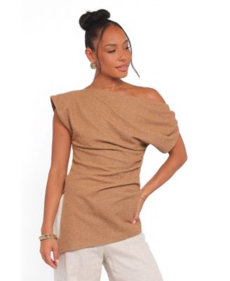 Women's Selma Sleeveless One-Shoulder Knit Top