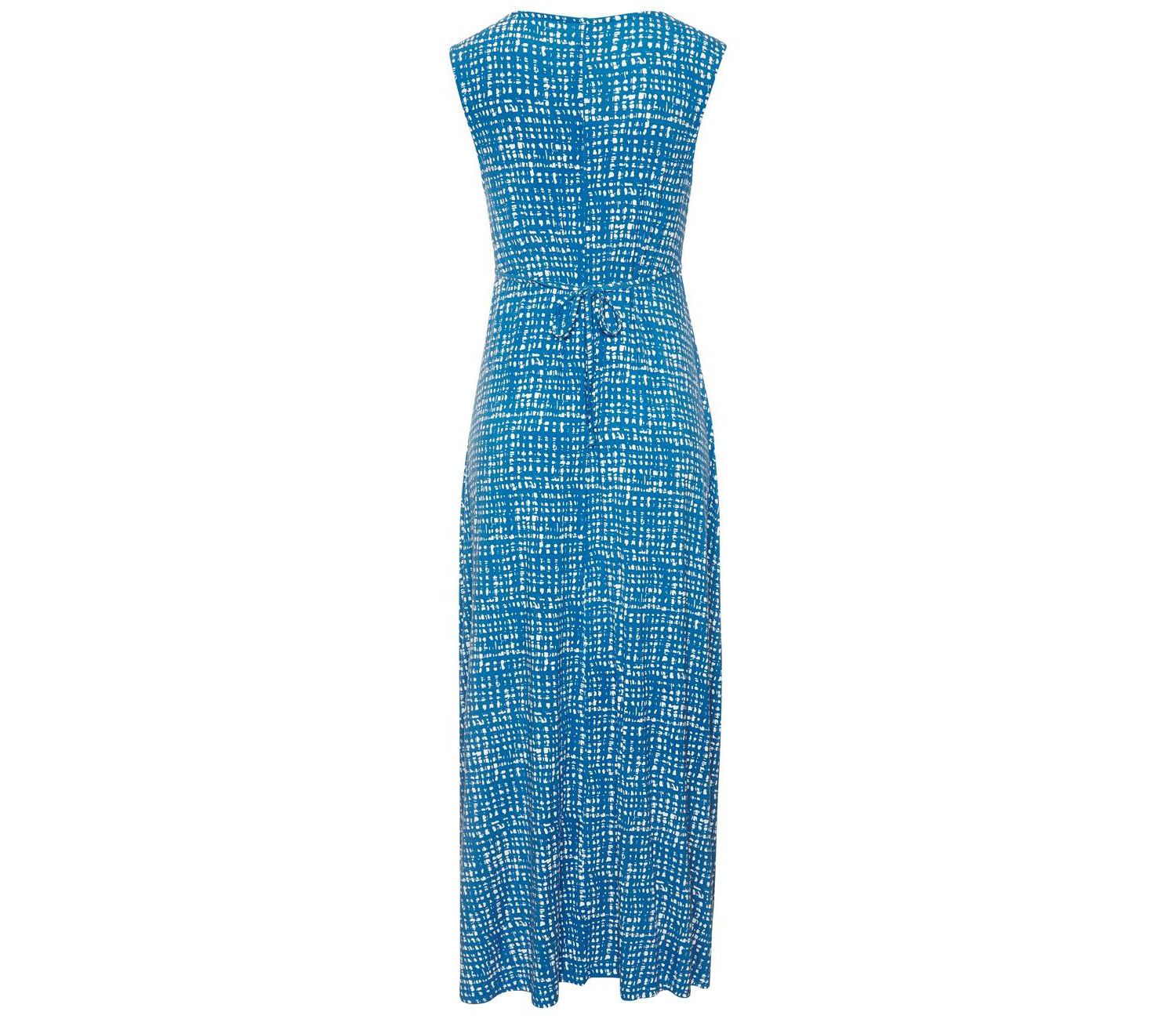 Women's Printed A-Line V-Neck Empire-Waist Maxi Dress