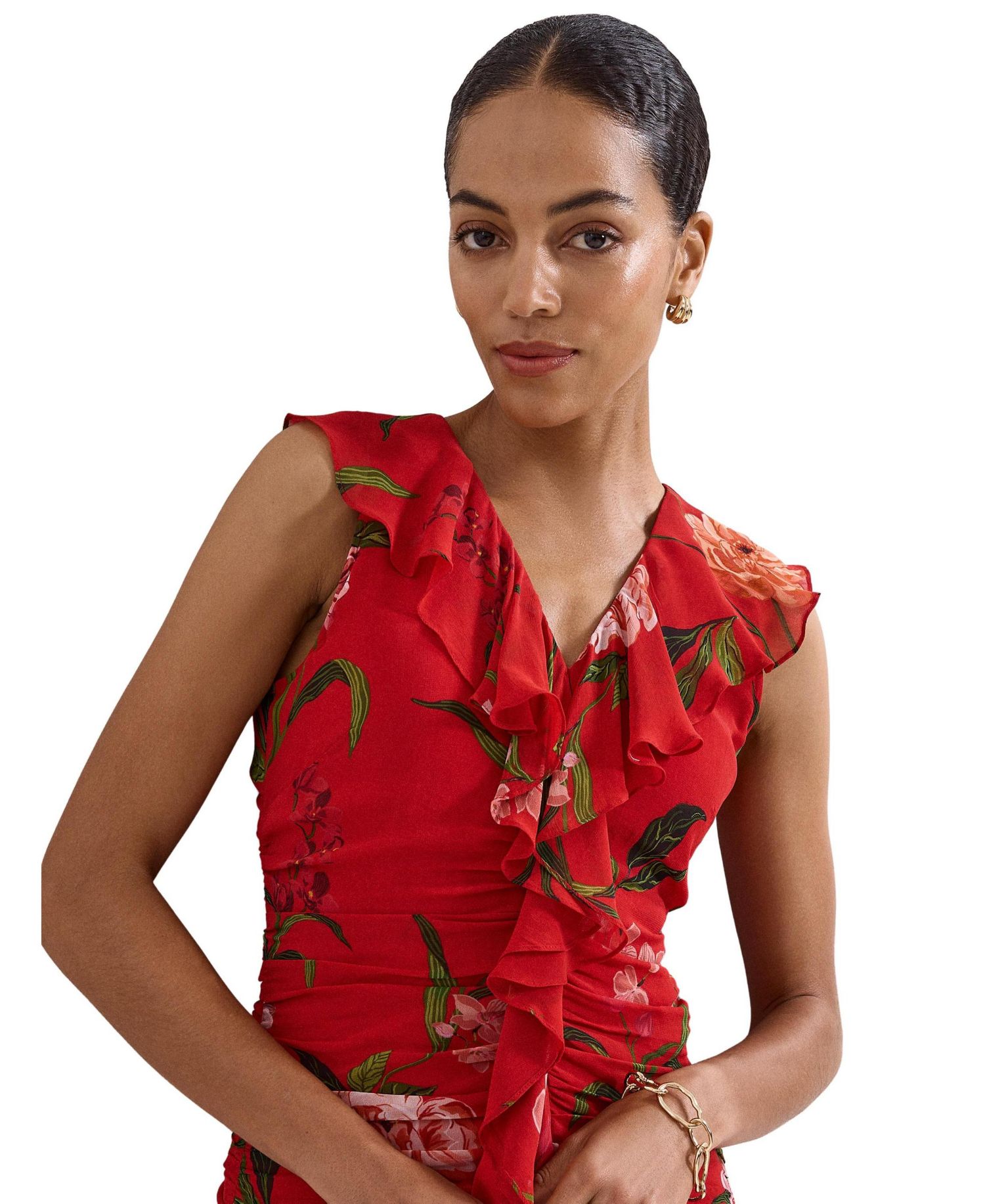 Women's Mae Floral Maxi V-Neck Dress