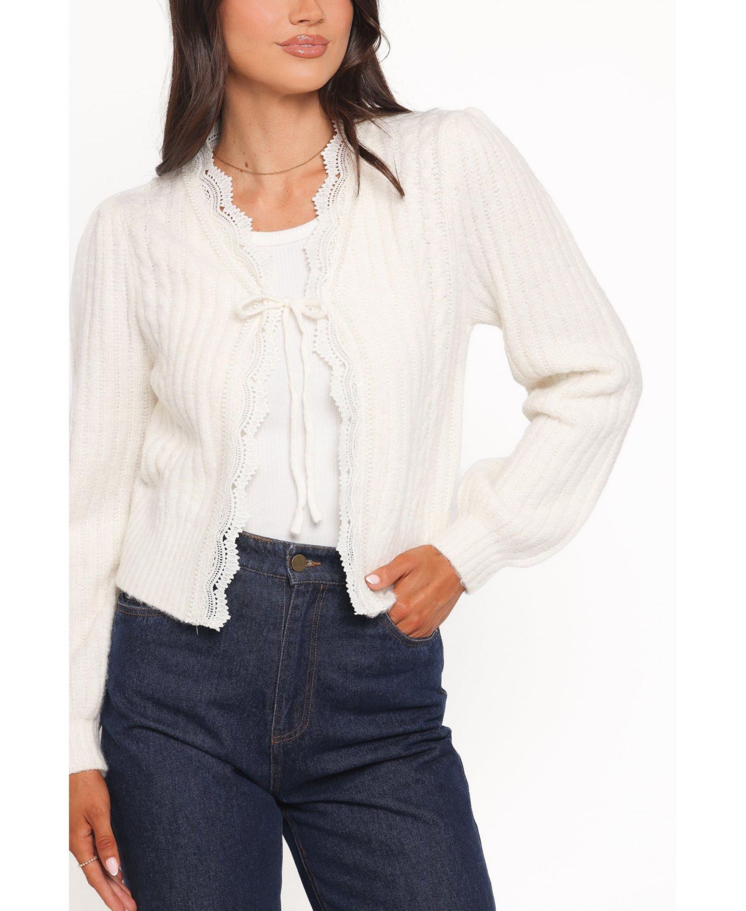 Women's Silvie Lace Front-Tie Cardigan