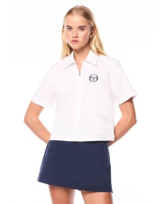 Women's Piano Cabana Short-Sleeve Full-Zip Top