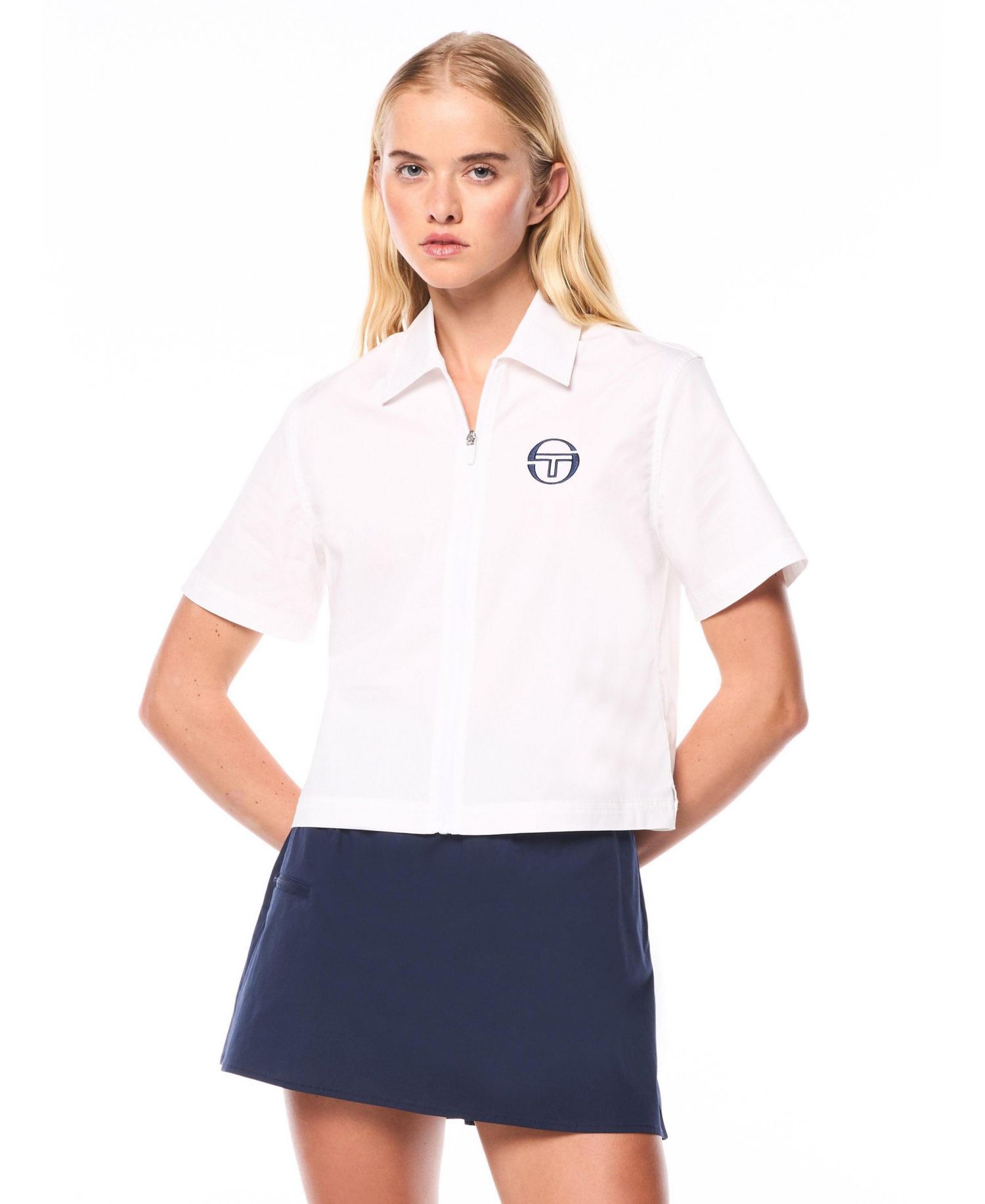 Women's Piano Cabana Short-Sleeve Full-Zip Top