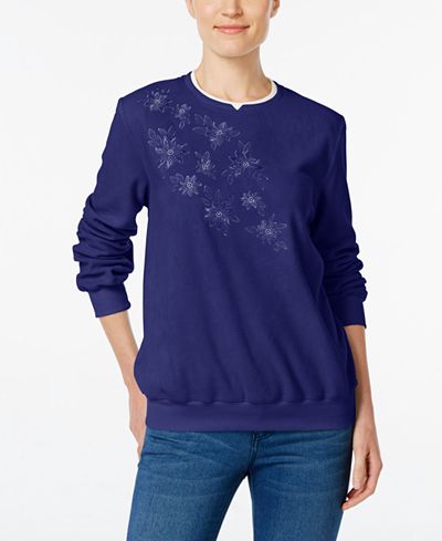 Alfred dunner fleece sweatshirts hotsell