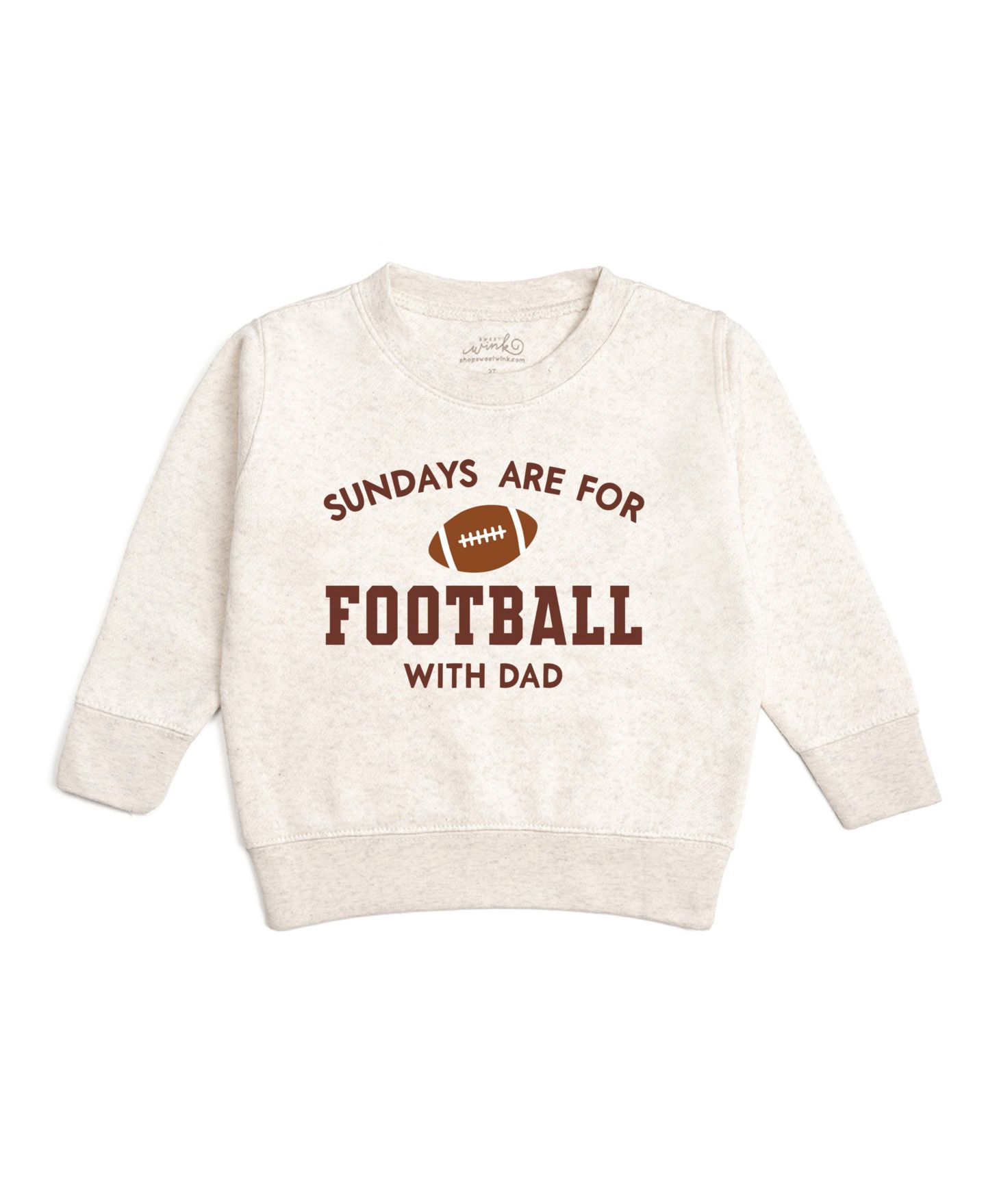 Толстовка Sweet Wink Sundays Are For Football для мальчиков, цвет: Натуральный меланжевый — фото 1