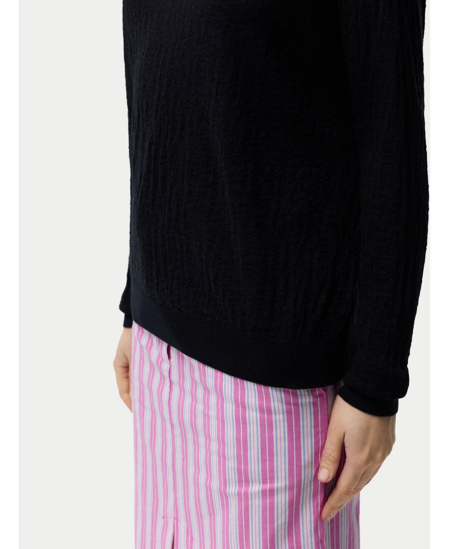 Women's Silk Cashmere Textured Sweater