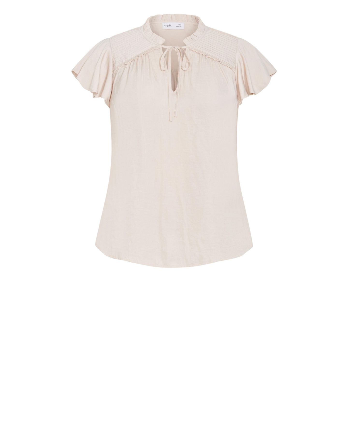Женская рубашка CITY CHIC Drama Queen Short Sleeve, цвет: Фарфоровый — фото 4