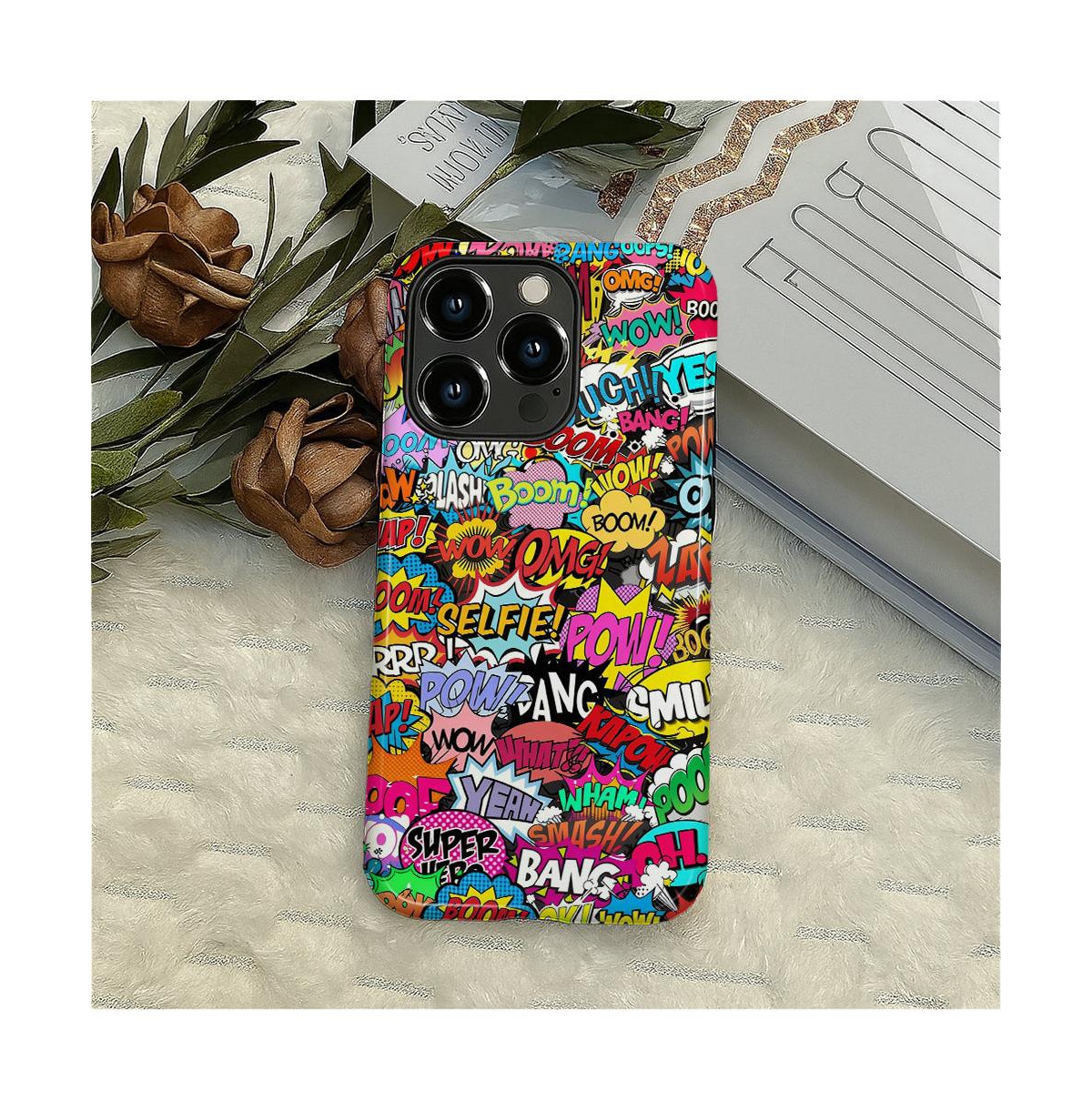 Lisen Comic Boom 2-Layer Anti-Slip Grip Phone Case Compatible with Apple iPhone 14 Pro Max