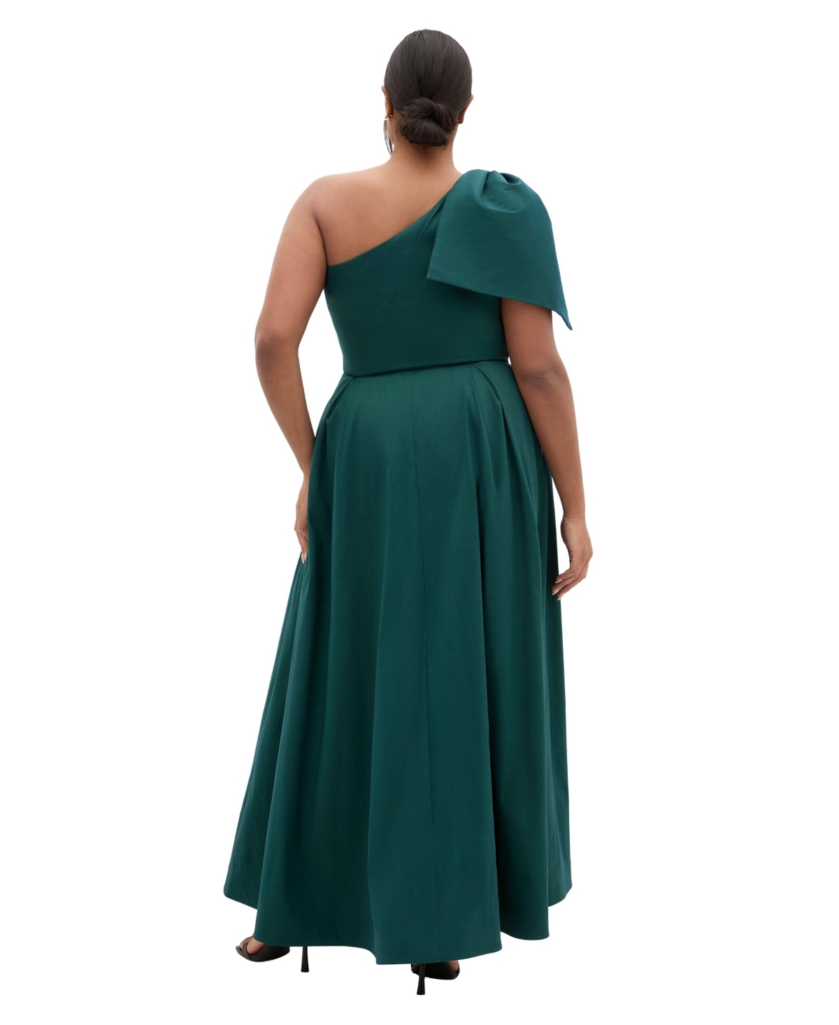 City Chic Plus Captivate One Shoulder Maxi Dress