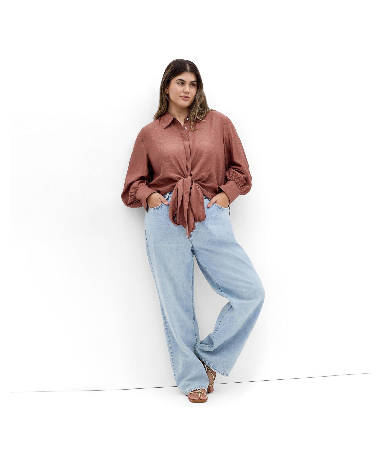 Plus Size Rosabella Hem Detail Shirt