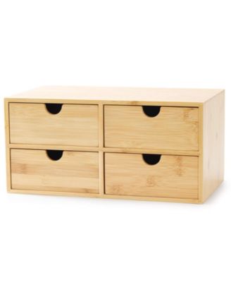 Desktop Storage Organizer Open Top Trays Fully Assembled Multi Use Organization