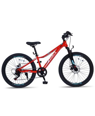 24 Inch 6-Speed Mountain Bike with Suspension Fork, 220 lb. Capacity, Ages 9-12