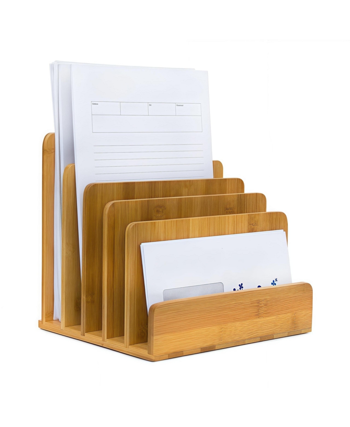 Danrong Desktop Mail Organizer Adjustable 5 Slot File Holder For Office Home Desk