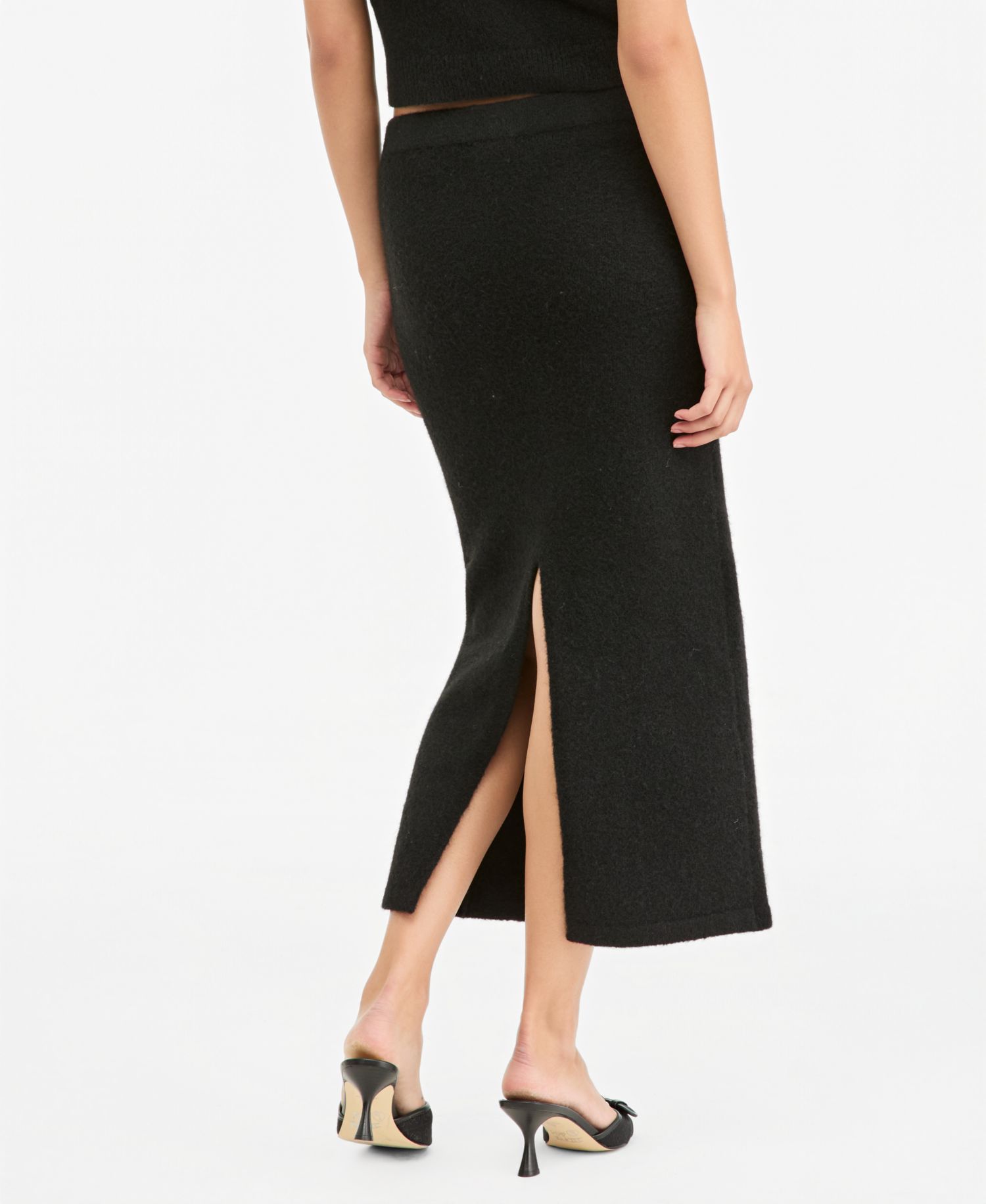 Women's Sweater-Knit High-Waisted Maxi Skirt
