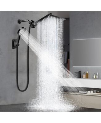 12" Shower Head Rain Handheld Spray Adjustable Arm Hose