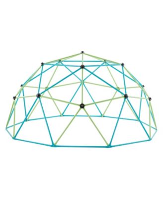 10 Ft Metal Geometric Kids' Climbing Dome with Octopus Net and 2 Basketballs, 1000 lbs Capacity, Ages 3-10