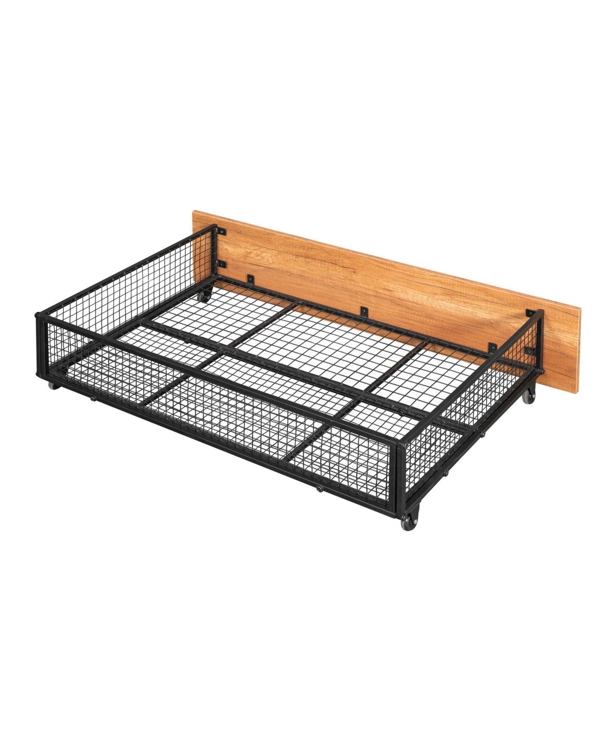 Clihome Full Over Twin and Twin Bunk Bed, Metal Triple Bunk Bed with Drawers and Guardrails