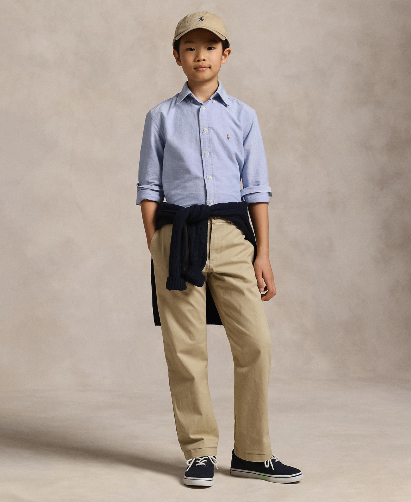 Рубашка Polo Ralph Lauren 8-20 Embroidered Pony Logo Cotton Oxford Shirt для мальчиков, цвет: Светлый синий — фото 2