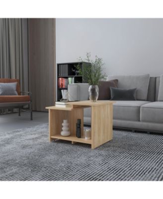 Naco Coffee Table with Open Storage, Melamine Finish