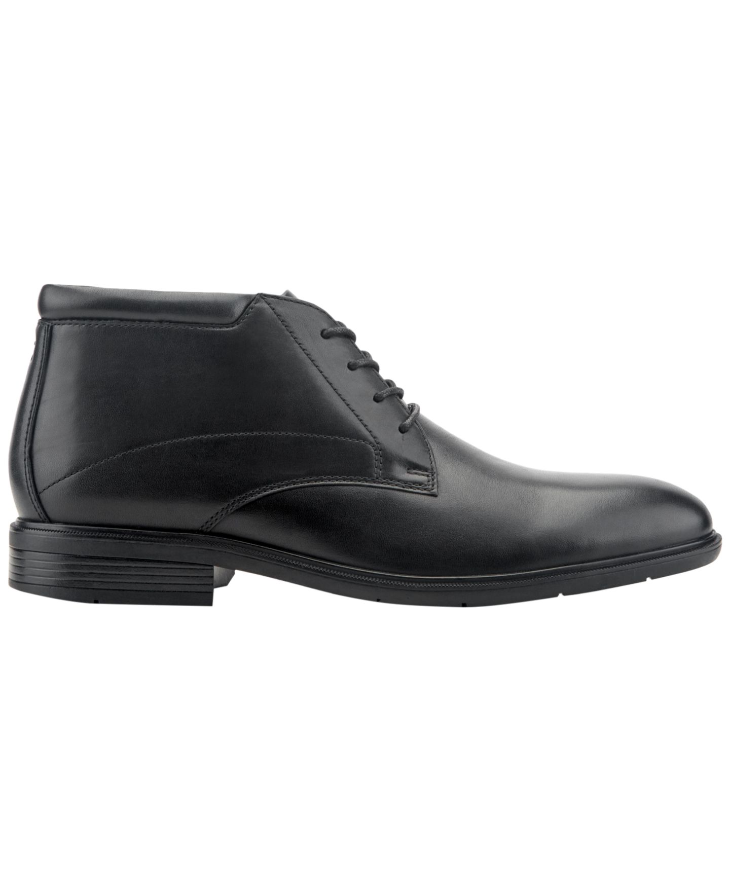 Мужские ботинки Rockport Oakes Waterproof Slip-Resistant Chukka, цвет: Чёрный кожаный — фото 2