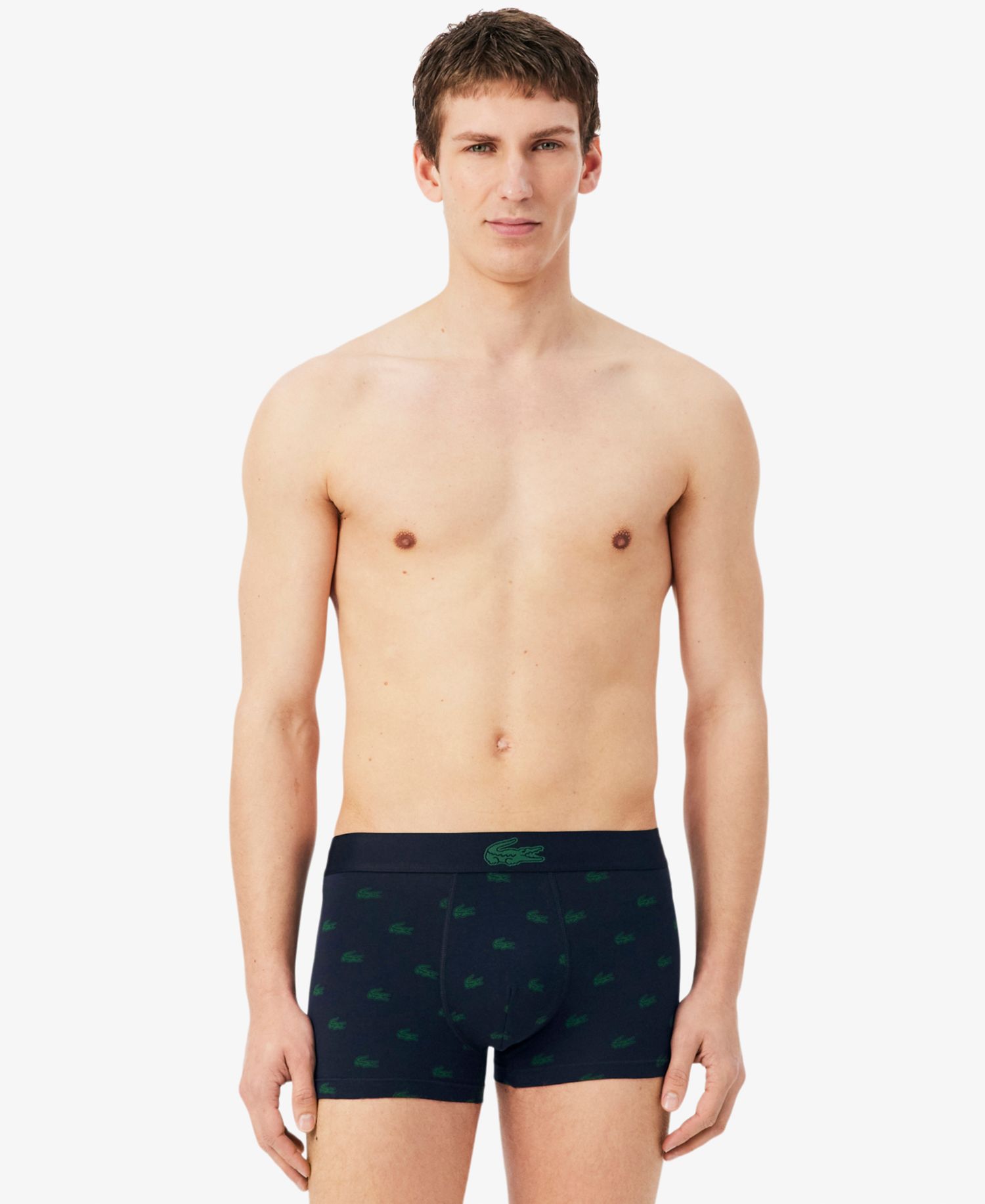 Men's Regular-Fit Stretch Mini Croc Trunks, 3-Pack