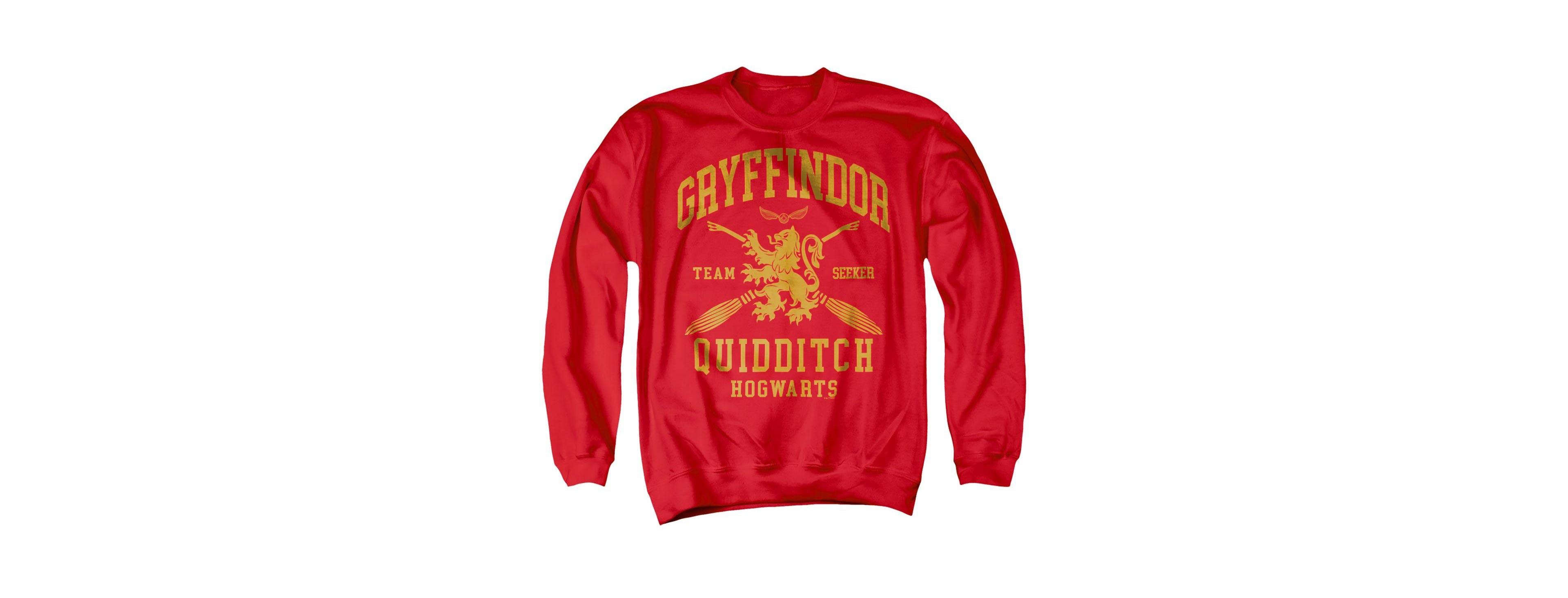Harry Potter Men's Gryffindor Quidditch Arch Crewneck Sweatshirt