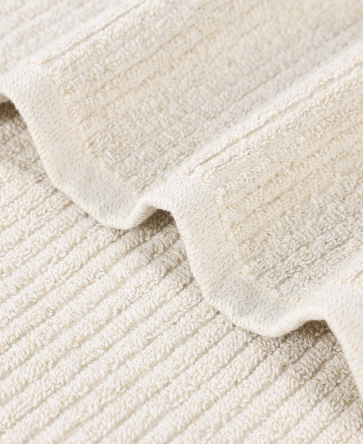 Superior Destin Viscose Blend Absorbent Quick Dry Solid Ribbed Design -Piece Towel Set