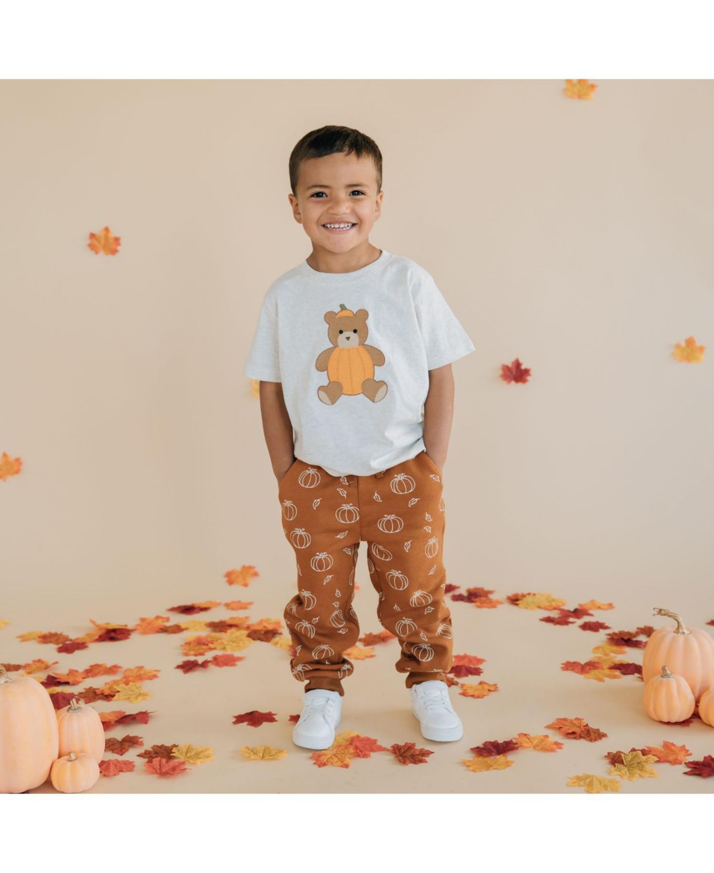 Футболка Sweet Wink Pumpkin Teddy Bear Patch Short Sleeve для мальчиков — фото 2