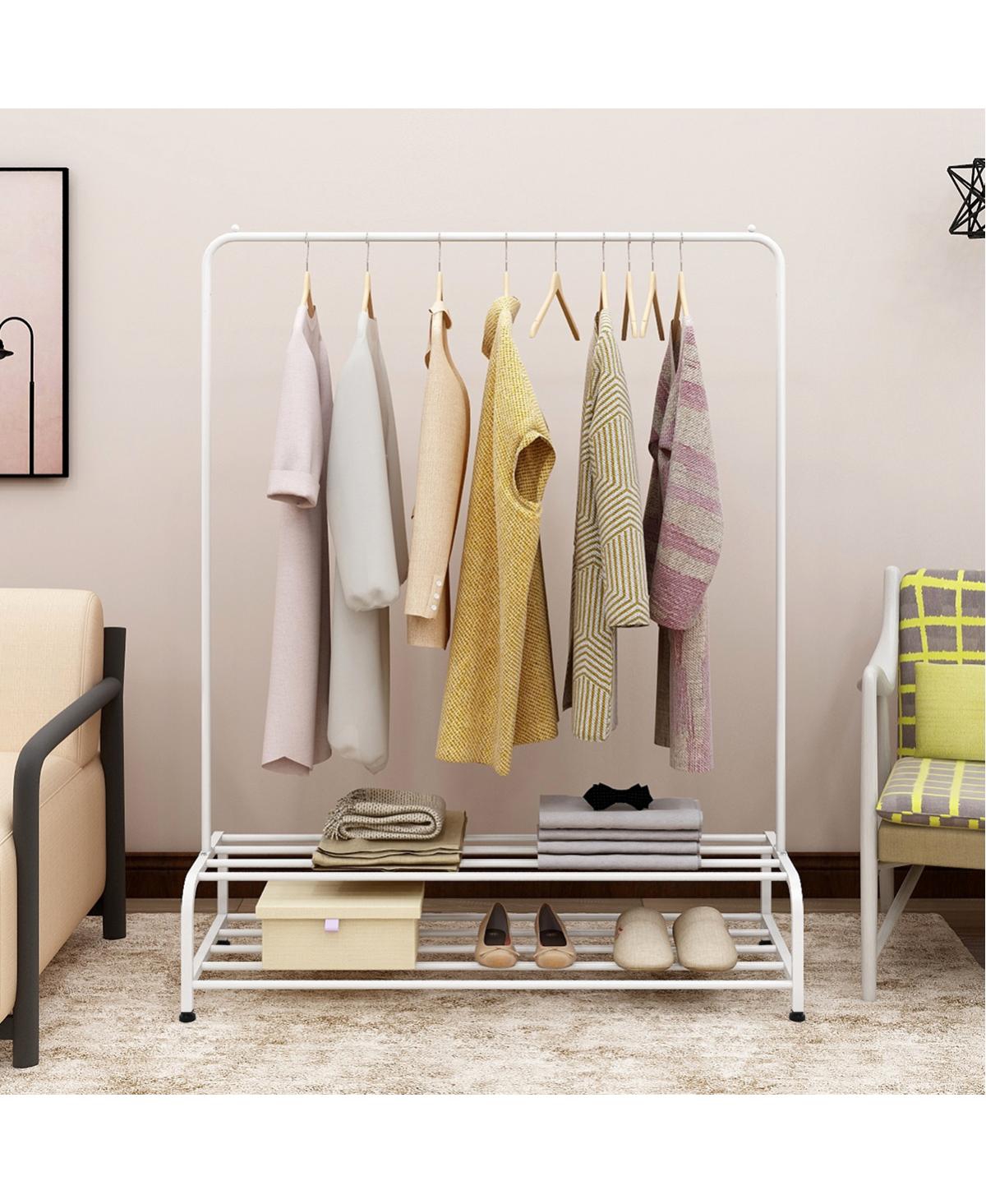 Streamdale Furniture Heavy Duty Metal Garment Rack with Shelf, 47.2