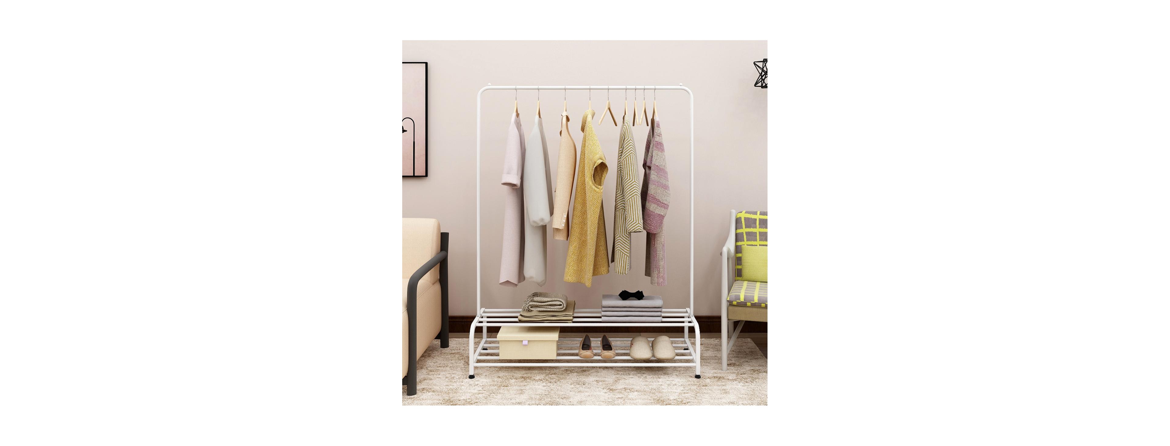 Streamdale Furniture Heavy Duty Metal Garment Rack with Shelf, 47.2