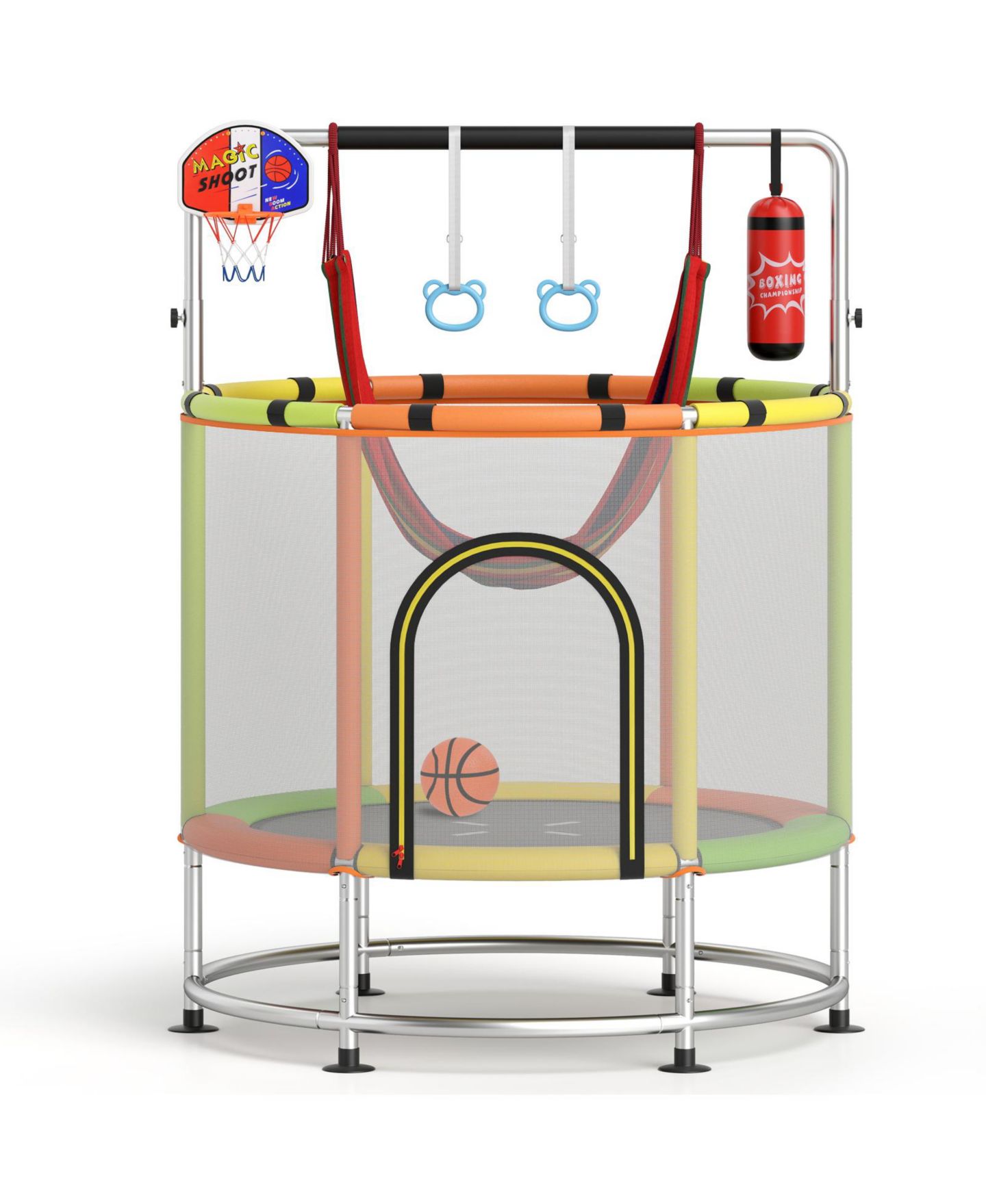 Детская игрушка GIVIMO 55" Kids Trampoline Gift for 3-6 Years Old Boys and Girls, цвет: Зелёный — фото 10