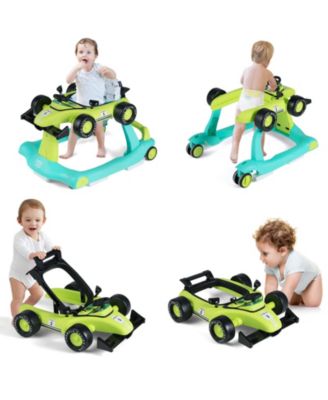 4-in-1 Baby Walker Foldable Activity Walker with Adjustable Height and Speed