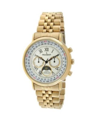 Vintage Multi-Function Bracelet Watch with Perpetual Calendar and Moon Phase