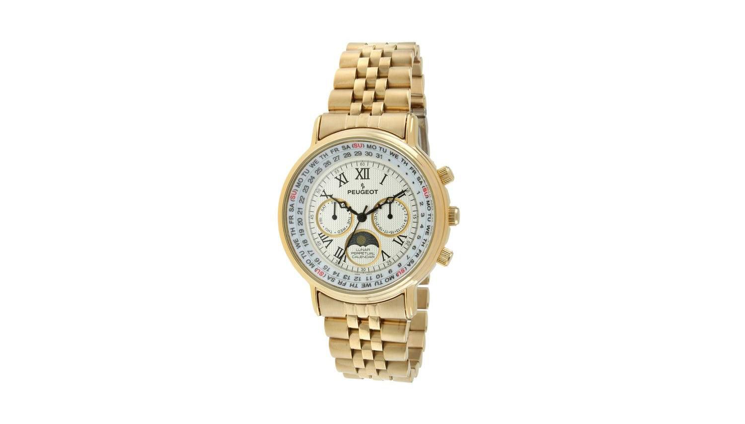 Vintage Multi-Function Bracelet Watch with Perpetual Calendar and Moon Phase