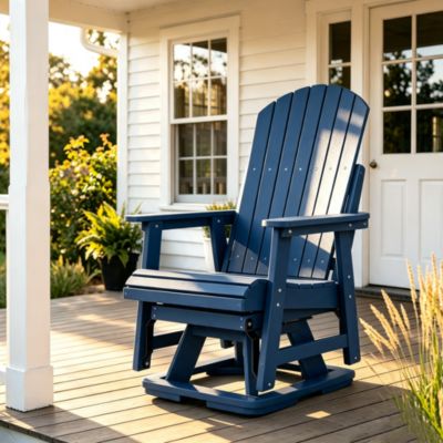 HIPS Outdoor Swivel Patio Chair, Weather Resistant 360&deg; Rotating Chair with Comfortable Back Support for Porch, Patio and Backyard