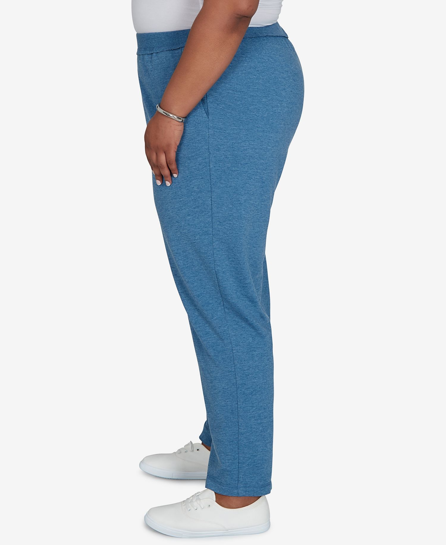 Plus Size Pull-On Straight Leg Denim Pants