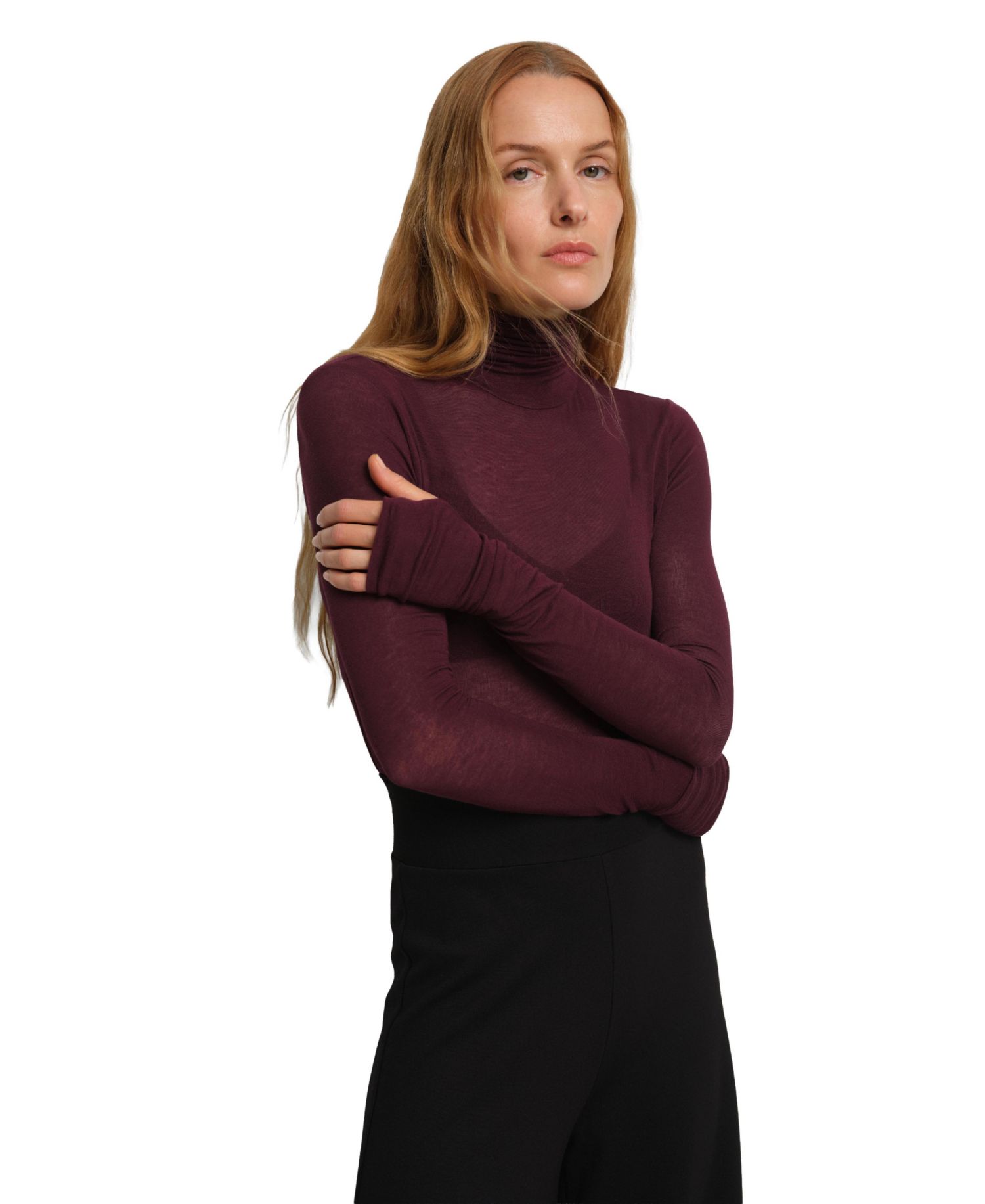 Women's Eloise High-Stretch Sheer Turtleneck