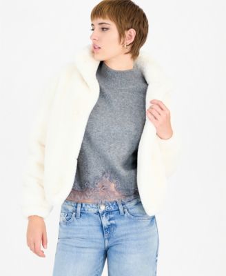 Women's Long-Sleeve Faux-Fur Xena Bomber Jacket