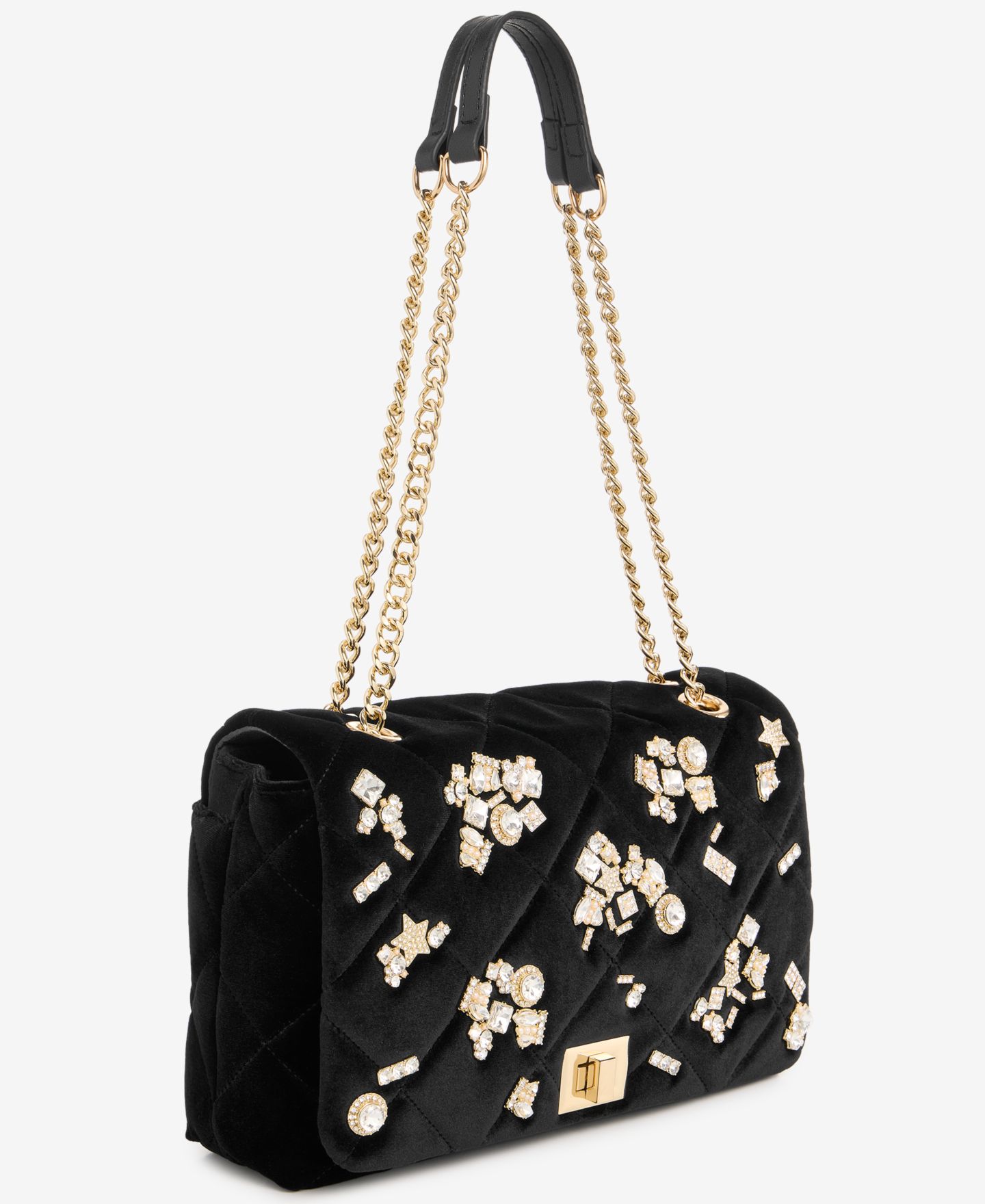 Женская сумка I.N.C. International Concepts Soft Ajae Jewel Quilt Shoulder, цвет: Чёрный — фото 4