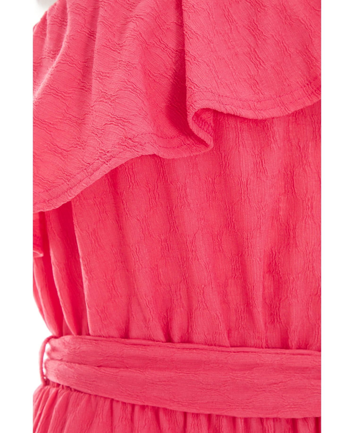 Women's Textured One Shoulder Culotte Jumpsuit