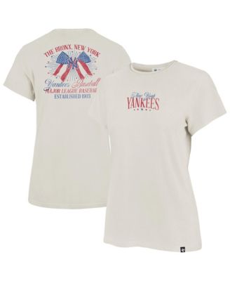 Women's New York Yankees Bow Burst Frankie Screen-Printed Graphic T-Shirt