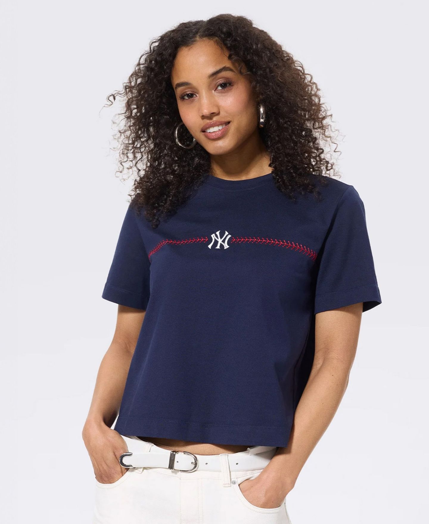 Женская футболка Terez New York Yankees Baseball-Stitch — фото 1