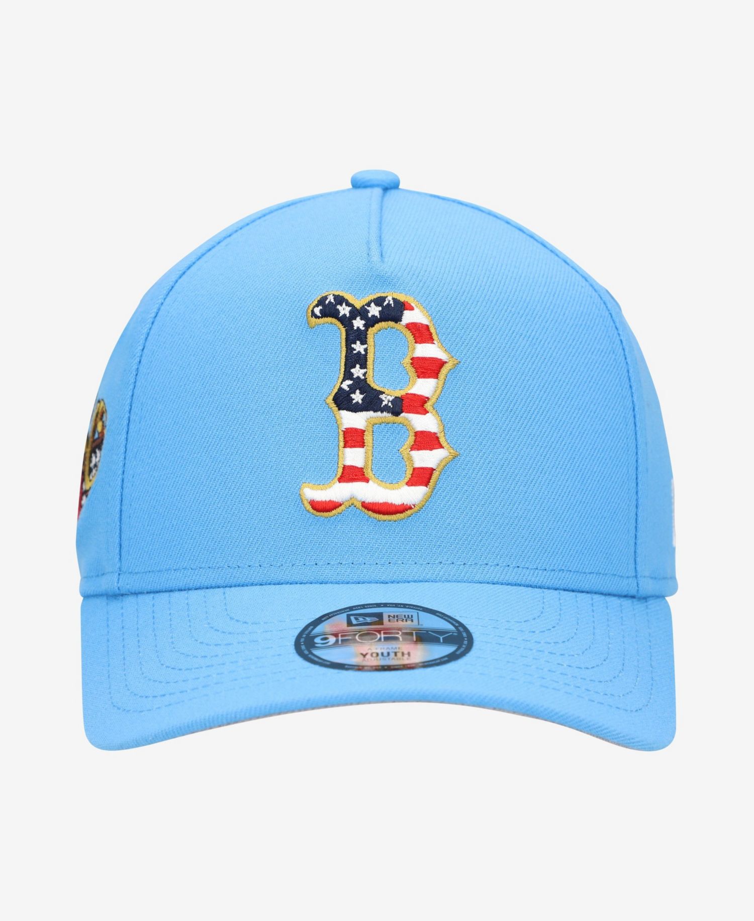 Big Boys and Girls Light Blue Boston Red Sox Celebrate America's 250th 9FORTY A-Frame Adjustable Hat