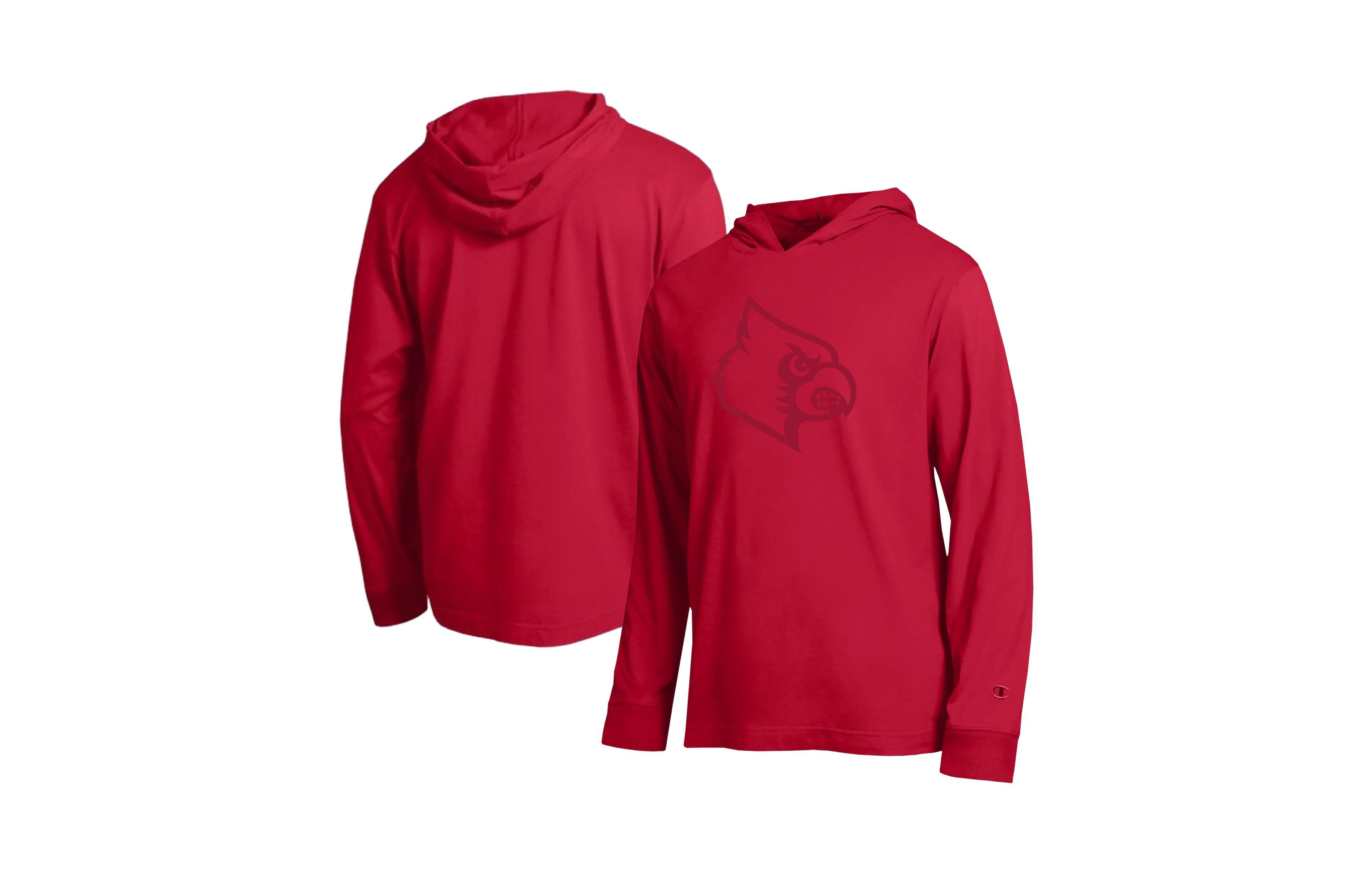 Champion Men's Red Louisville Cardinals Tonal All-Star Long Sleeve Hooded T-Shirt