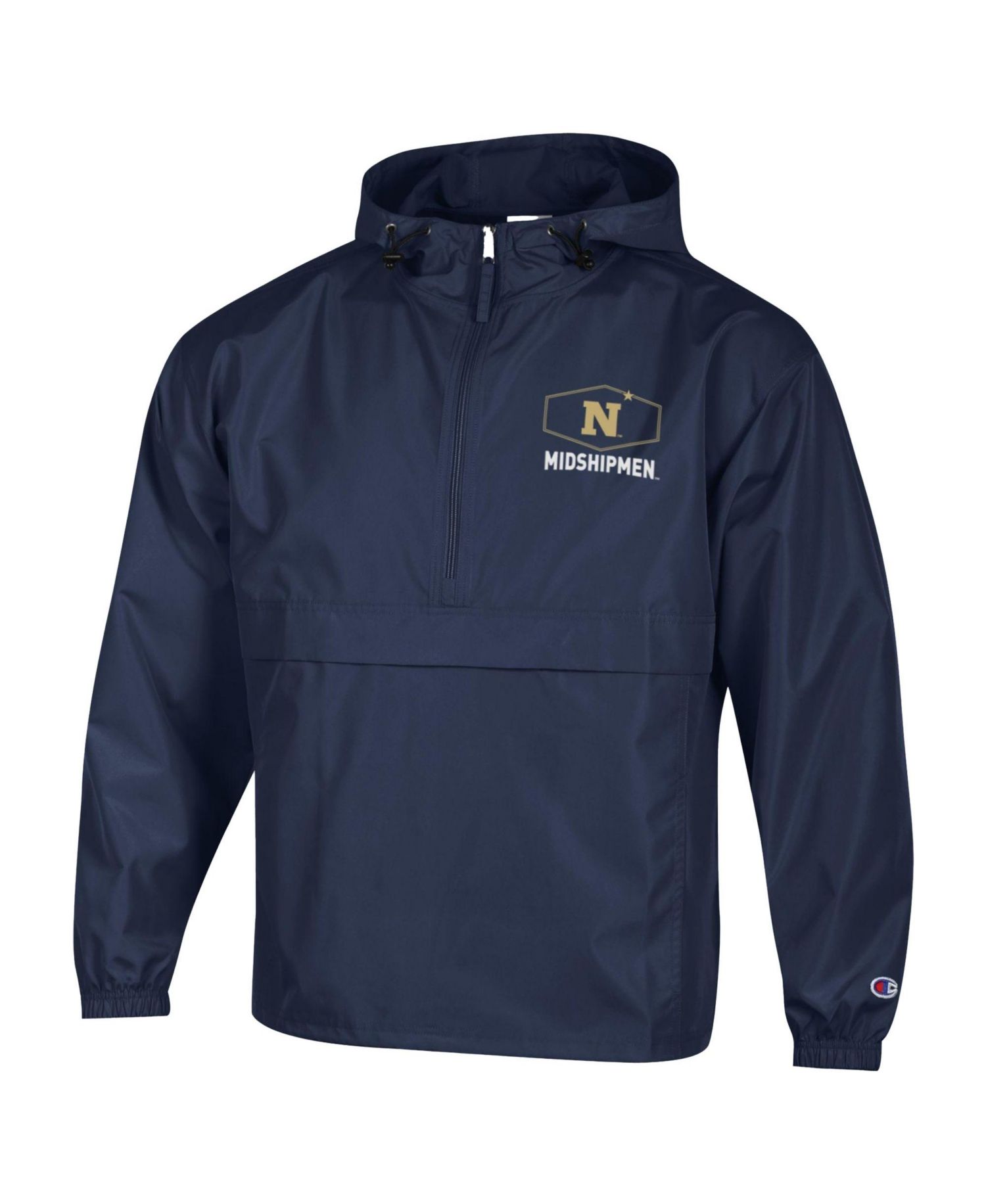 Men's Navy Midshipmen Delay Packable Half-Zip Jacket