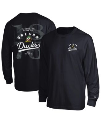 Men's Black Oregon Ducks Laminated All-Star Long Sleeve T-Shirt