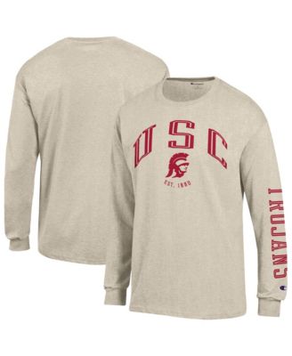 Men's USC Trojans Neutral Arch Long-Sleeve Classic Fit Crewneck T-Shirt
