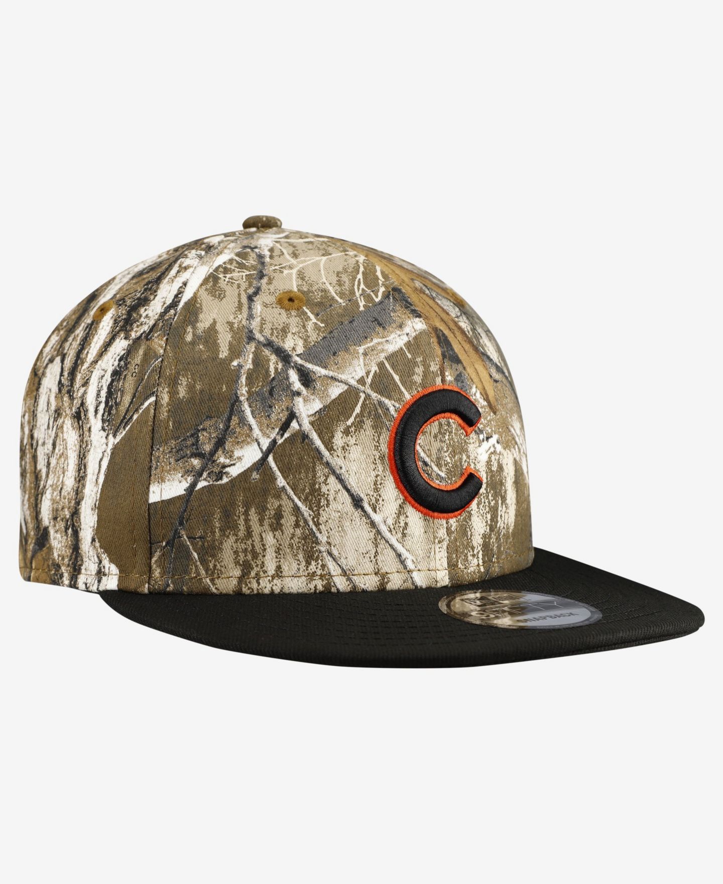 Мужская кепка New Era Camo Chicago Cubs Realtree Orange Pop 9FIFTY Snapback Hat — фото 3