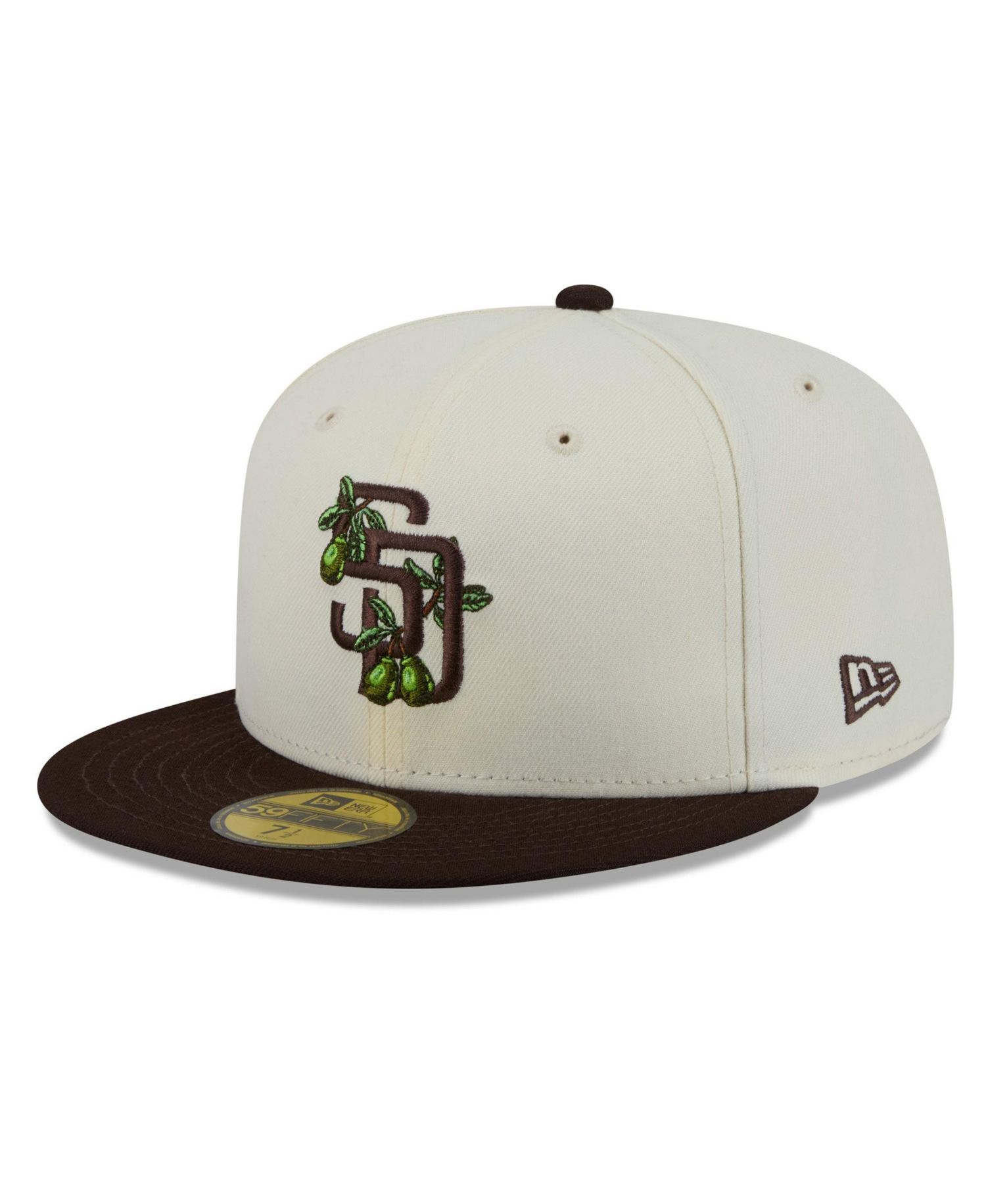Men's White/Brown San Diego Padres Blossom 59FIFTY Fitted Hat